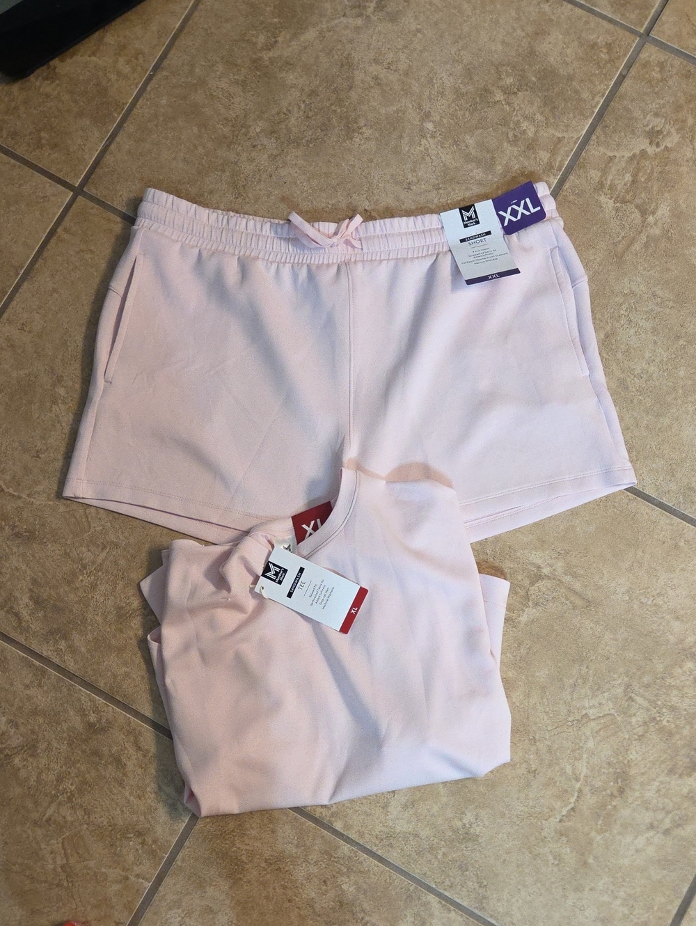 Pastel Pink Women’s Athletic Shorts/Shirt Set